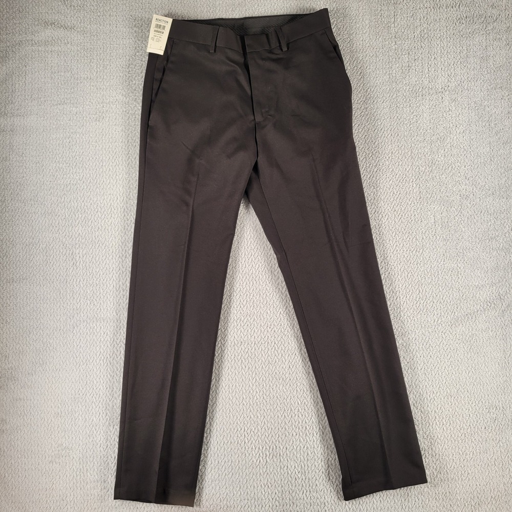 Reaction Kenneth Cole Slim Fit black dress pants size 32X32 nwt